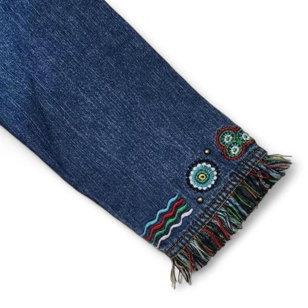 Ruby Rd Blue Jean Jacket with Embroidery - Picture 4 of 7
